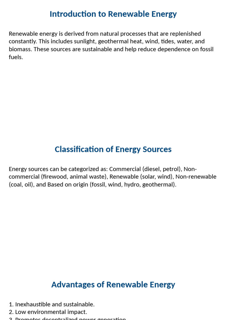 Overview of Renewable Energy Sources | PDF | Biofuel | Biogas