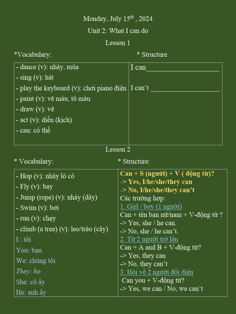 Unit 2 English 4 | PDF