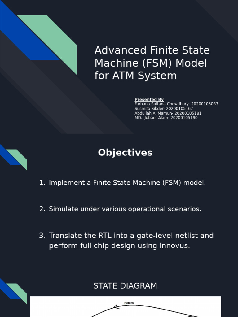 FSM Model for ATM System Design | PDF