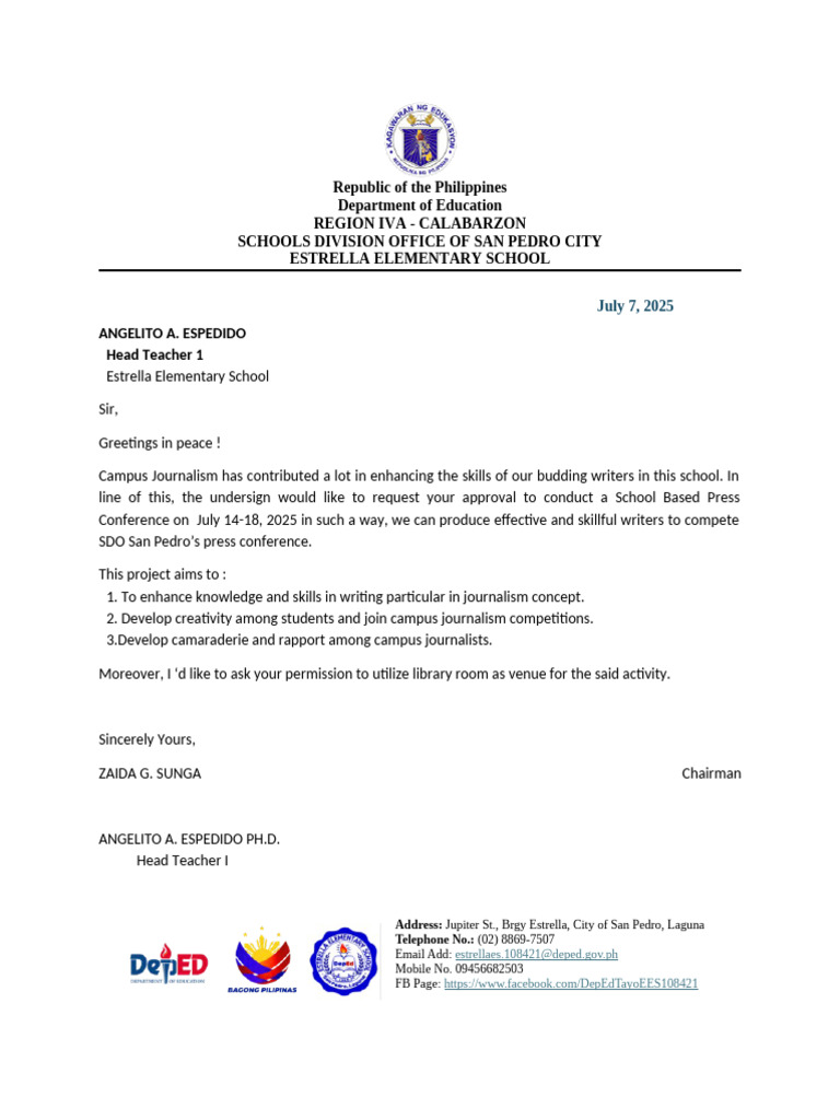 School-Based Press Conference Proposal | PDF