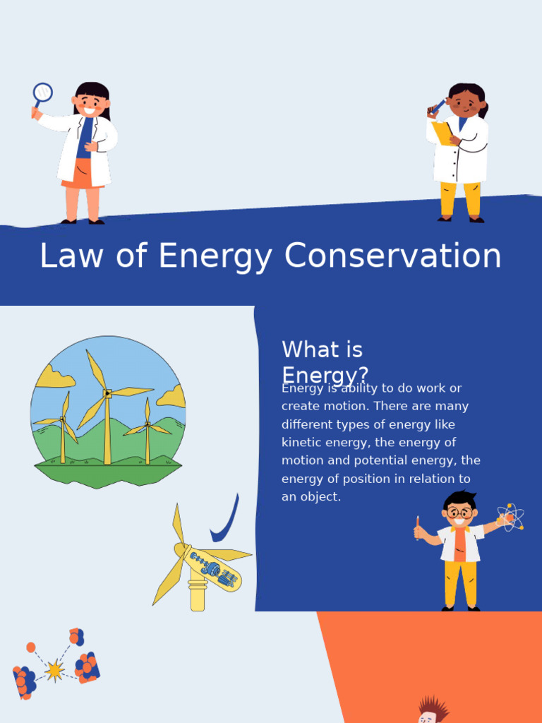 Law of Energy Conservation Blue Orange Illustrated Lined Presentation | PDF