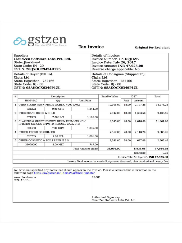 Invoice Sample | PDF