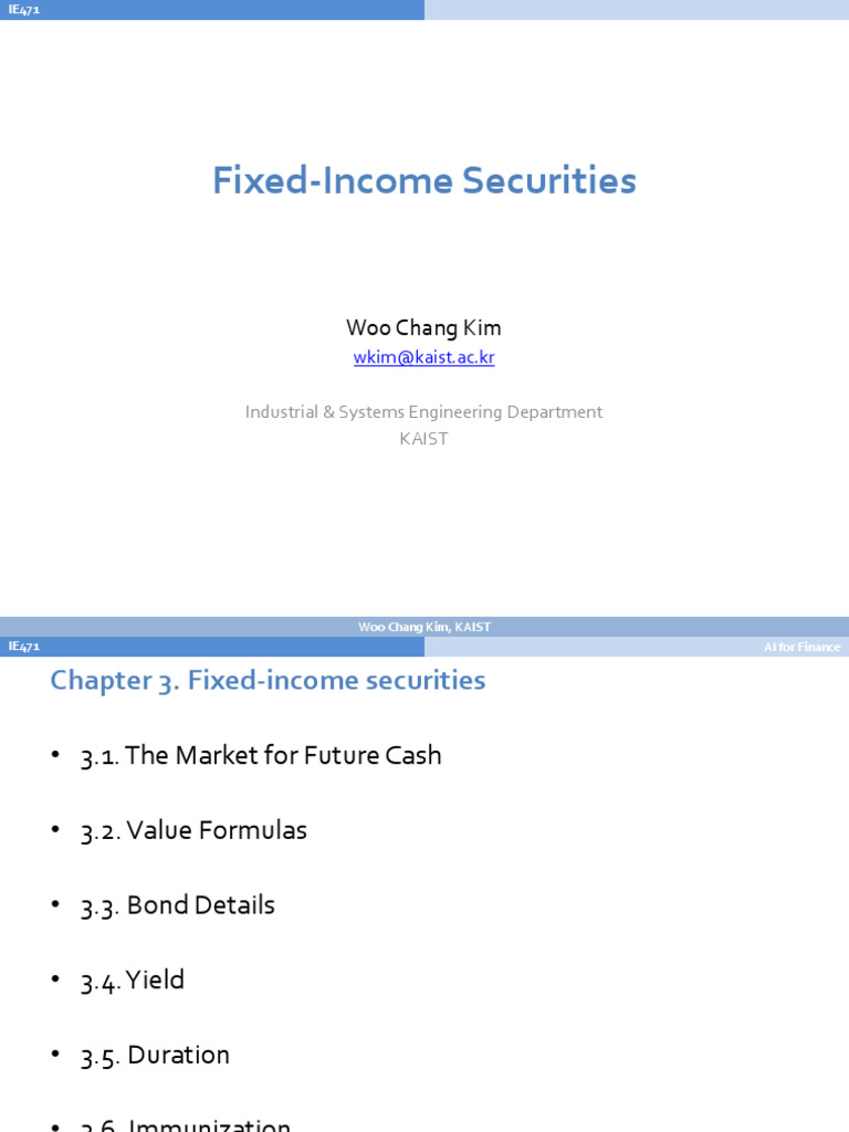 Fixed-Income Securities Overview | PDF | Bonds (Finance) | Fixed Income