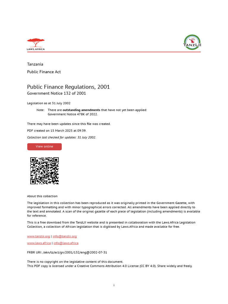 Public Finance Regulations 2001 Overview | PDF | Voucher | Payments