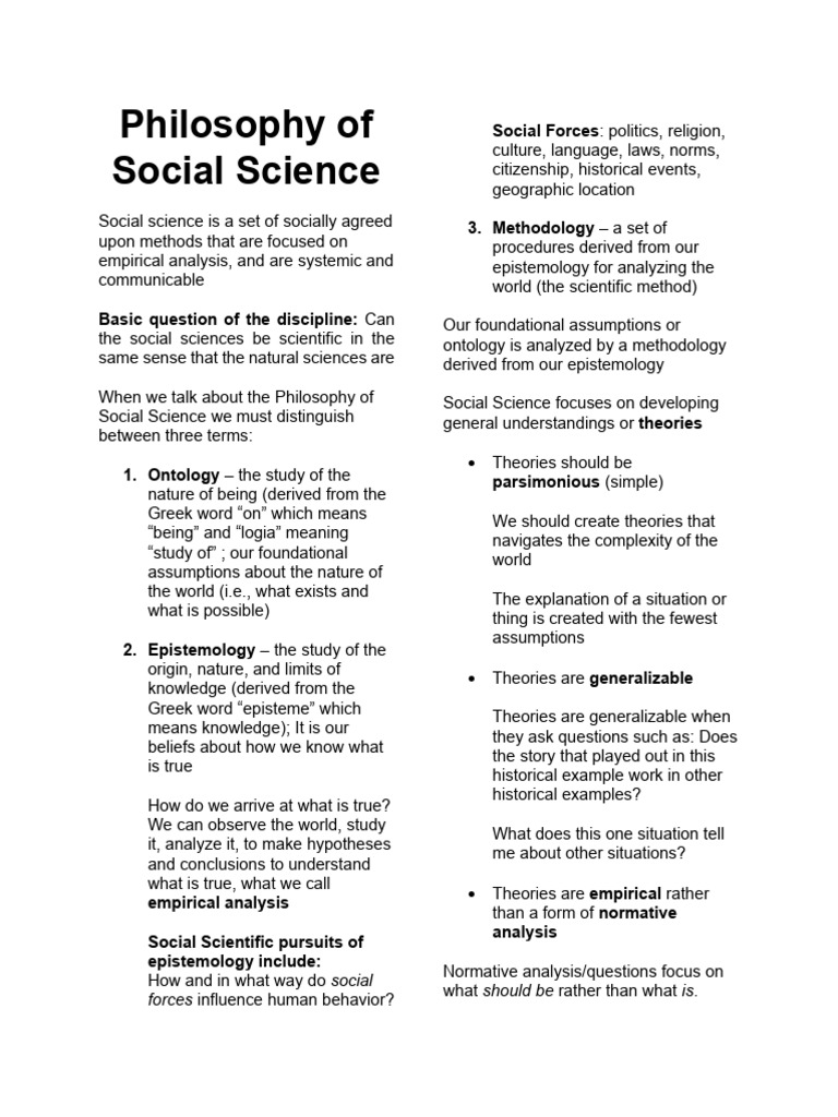 Understanding Social Science Philosophy | PDF | Theory | Epistemology
