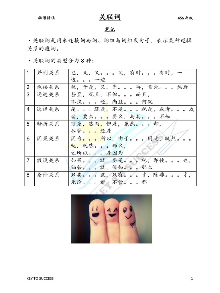 华语 关连词 456年纪 | PDF