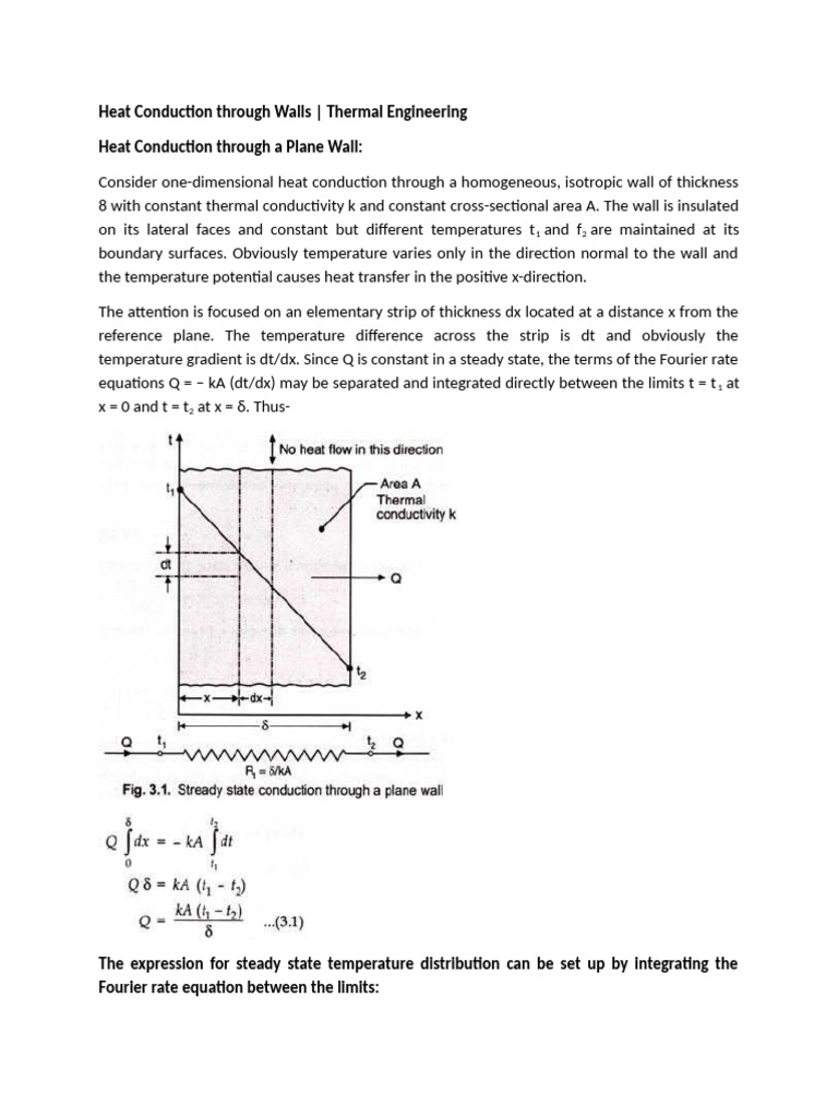 Conduction in Composite Walls Analysis | PDF | Thermal Conduction ...