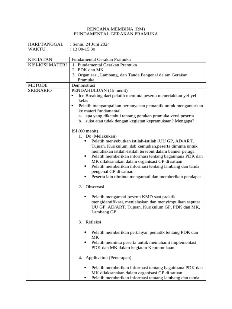 Fundamental Gerakan Pramuka 2024 | PDF