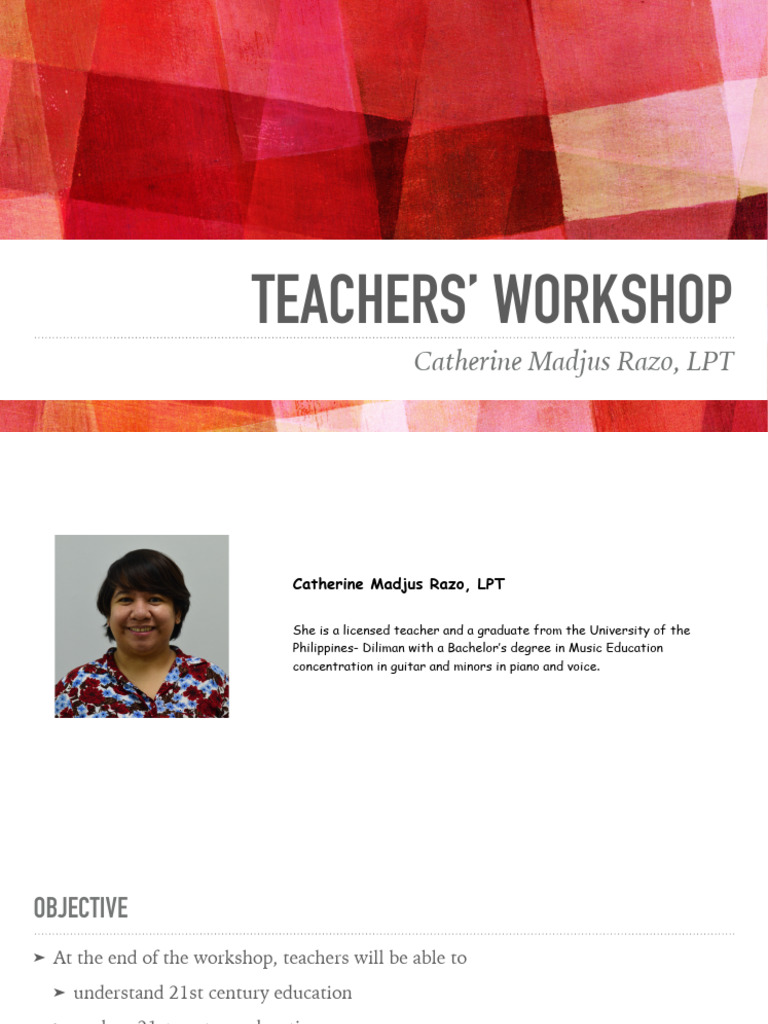 21st Century Education Workshop for Teachers | PDF