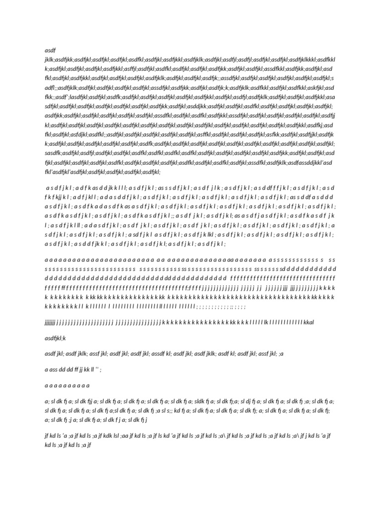 Asdfjkl Typing Practice Guide | PDF | Writing Implements | Text