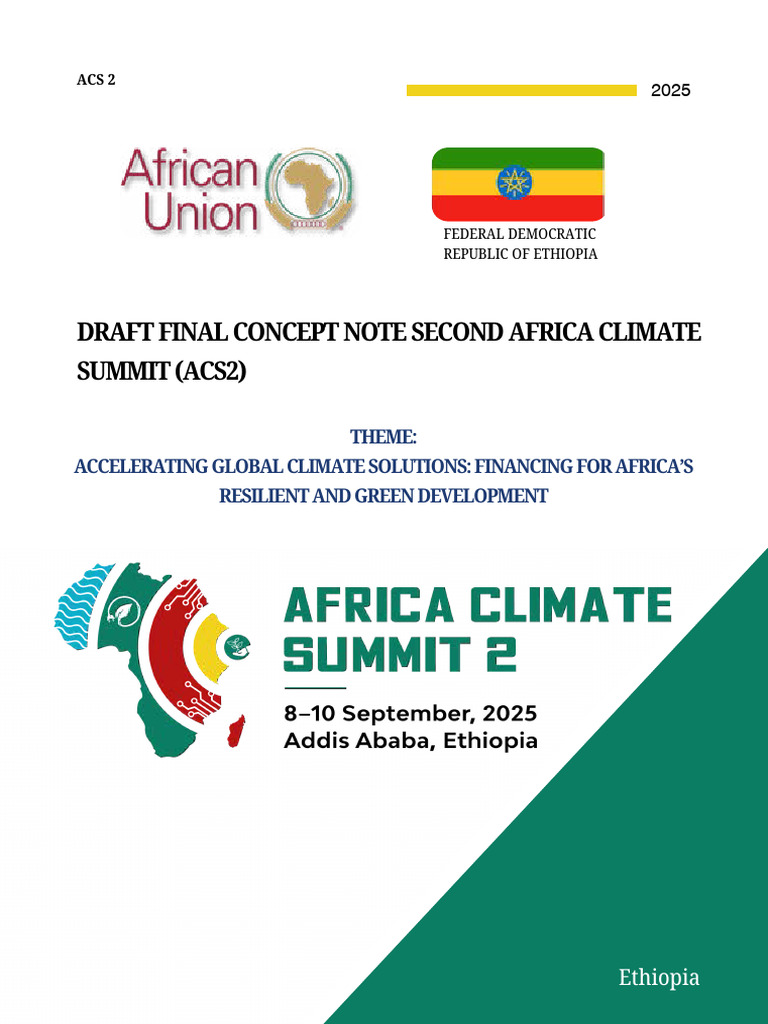 Second Africa Climate Summit 2025 | PDF | Climate Resilience | Climate ...