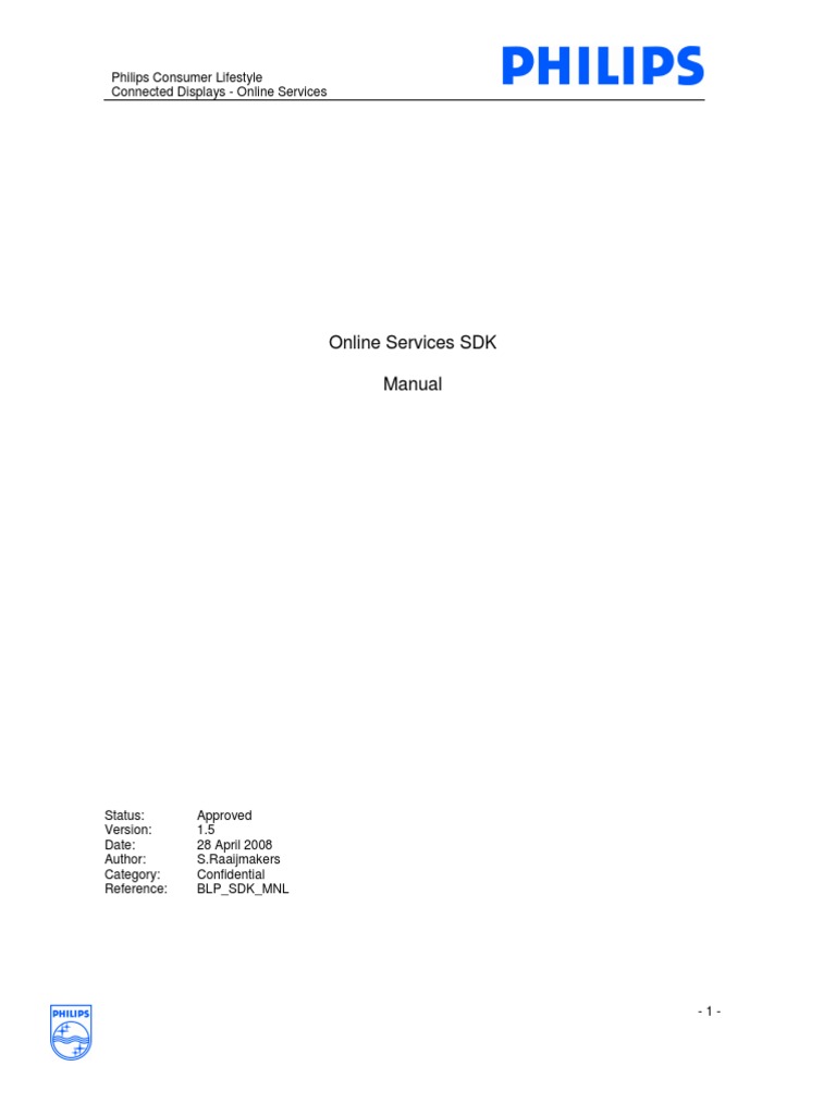 Philips SDK Manual | PDF | Xhtml | Document Object Model