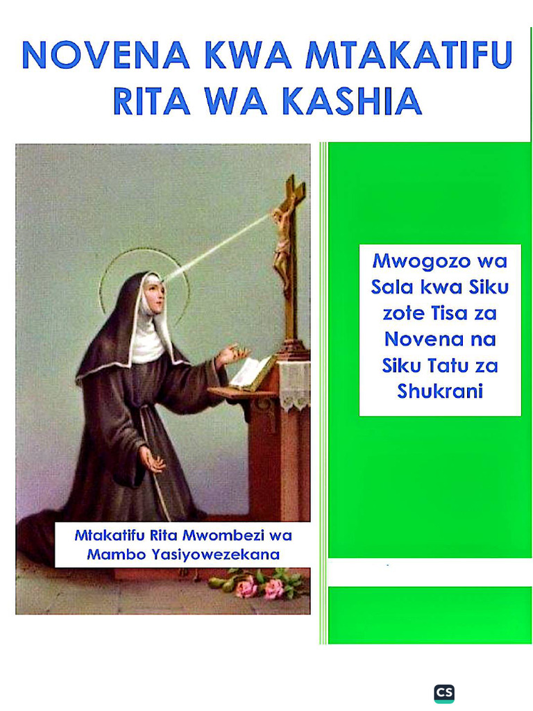 Ibada Ya Novena Ya Mtakatifu Rita Wa Kashia. | PDF
