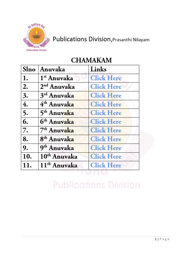 Chamakam: Meaning and Lyrics Explained | PDF