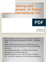 Training and Development in Power Pack International LTD