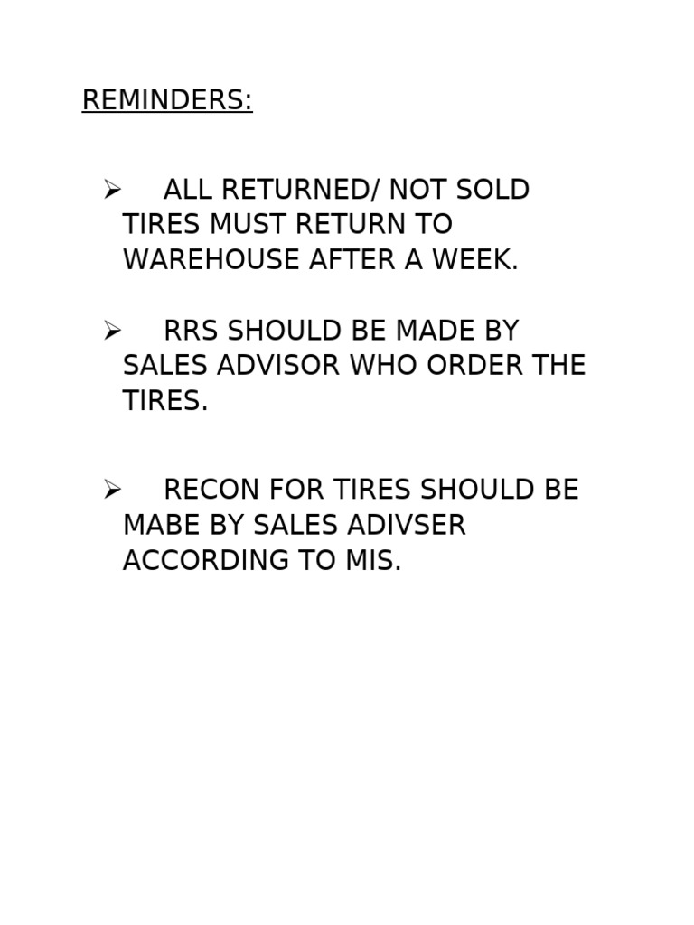 Reminders | PDF