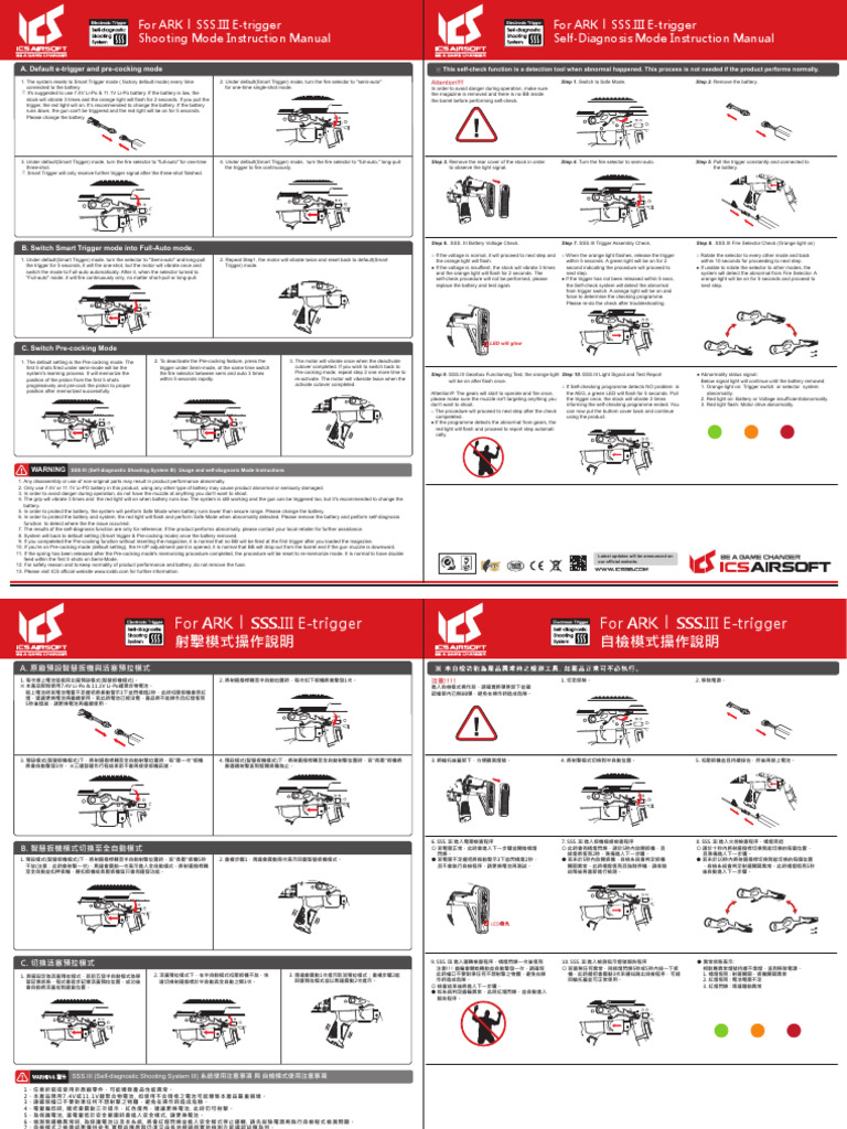 For CXP-ARK SSS - III E-Trigger (Self-Diagnostic Shooting System) | PDF |  Trigger (Firearms) | Projectile Weapons