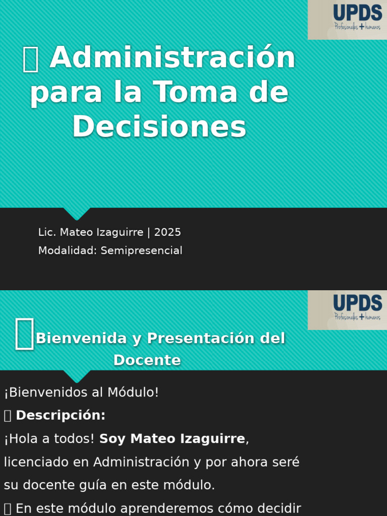 Adm para La Toma de Decisiones | PDF | Toma de decisiones | Cognición