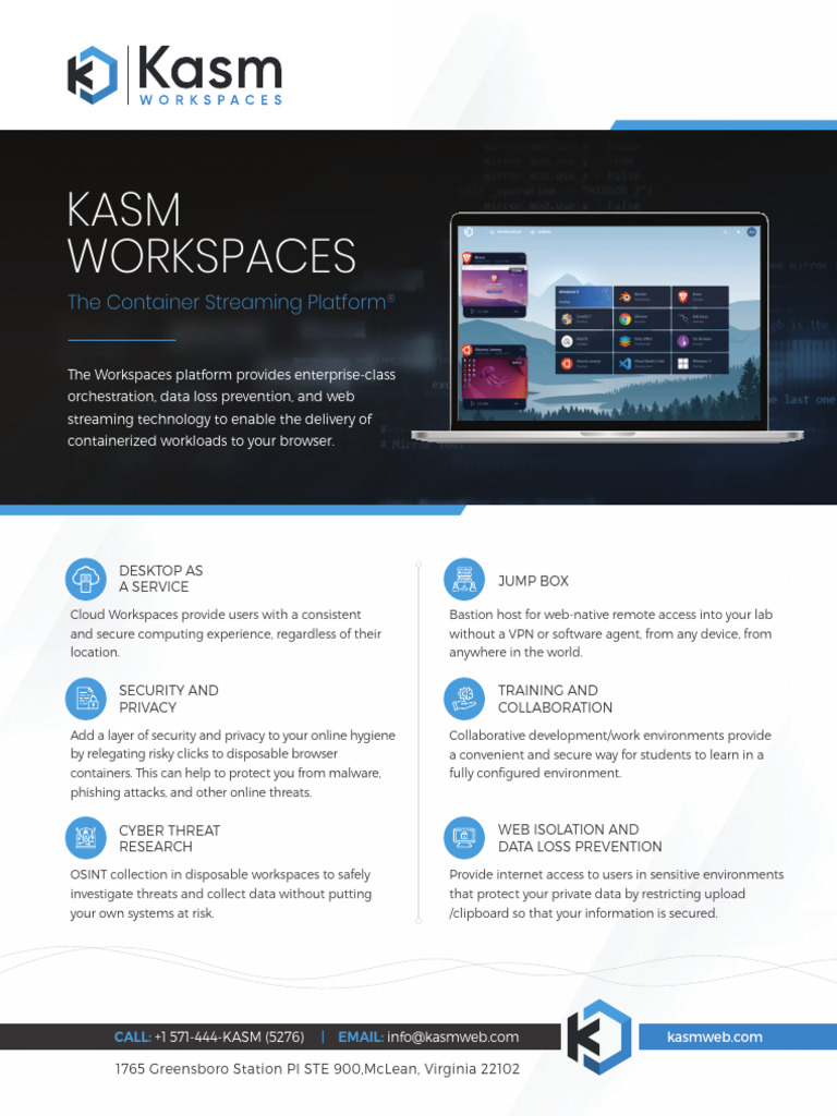 Kasm Workspaces Handout v2 | PDF | Security | Computer Security