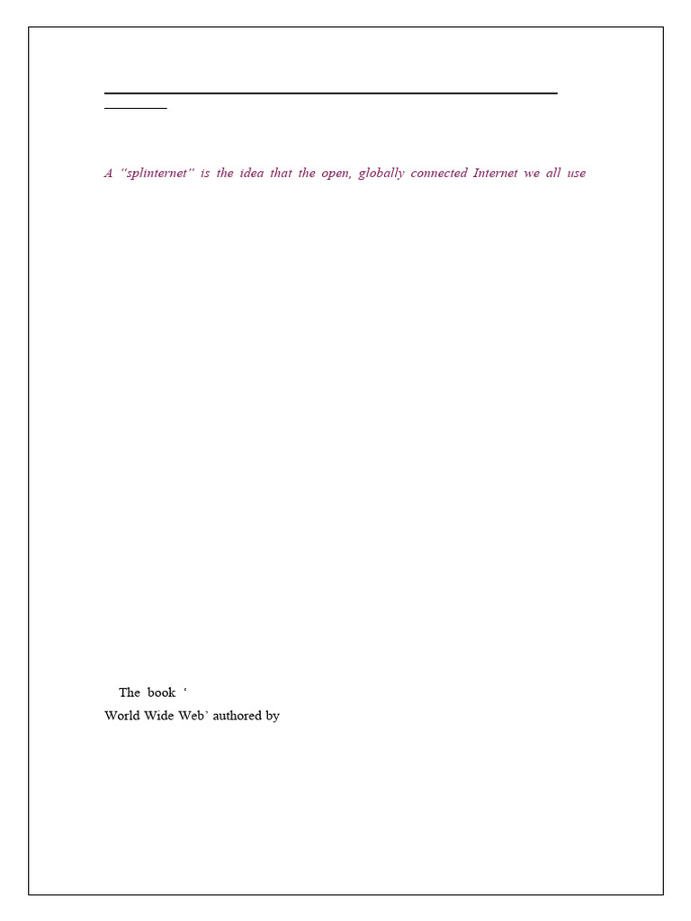 Understanding the Splinternet Phenomenon | PDF | Governance | Internet