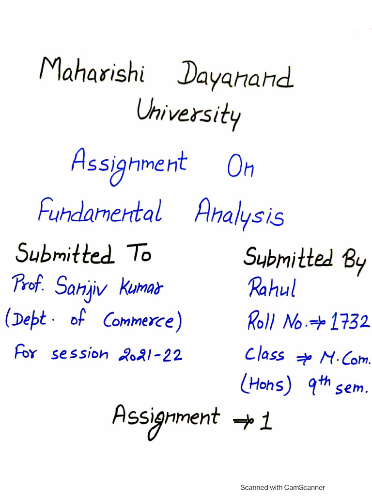 Rahul (1732) Investment Management 1 | PDF