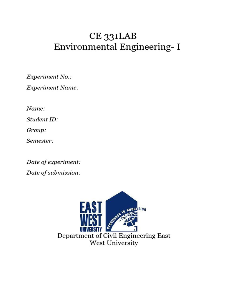 CE331LAB Exp Top Page Sample | PDF