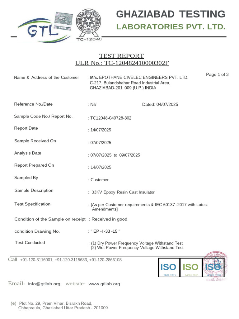 Type+Test+Report+52KV Removed | PDF | Electromagnetism | Electrical ...