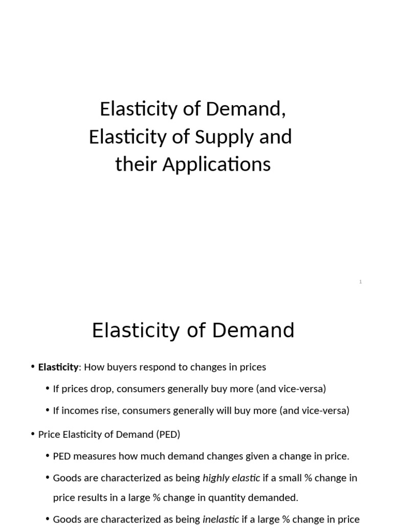 Demand Elasticity and Market Dynamics | PDF | Price Elasticity Of ...