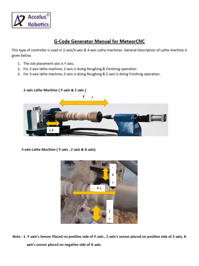 G-Code Generator Manual For MeteorCNC | PDF