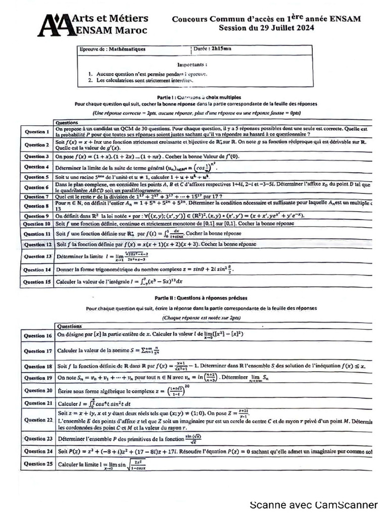 Ensam 2024 | PDF