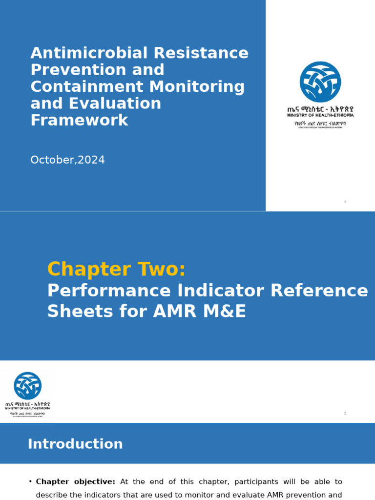 AMR Monitoring & Evaluation Indicators | PDF