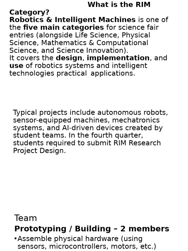 Understanding RIM in Robotics Projects | PDF | Sensor | Servomechanism