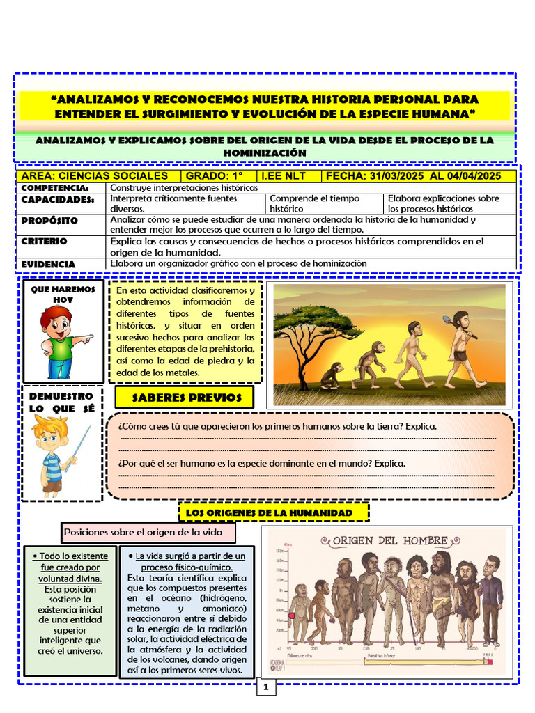 Origen y evolución de la humanidad | PDF | Evolución | Evolución humana