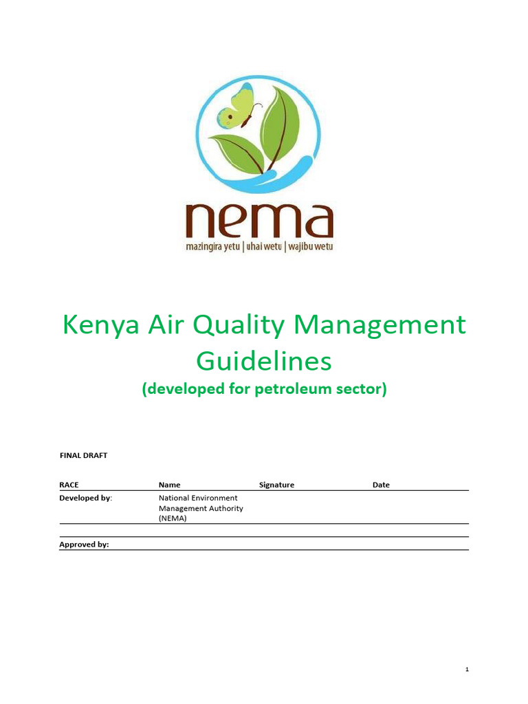 Kenya Air Quality Guidelines for Petroleum | PDF | Chlorofluorocarbon ...