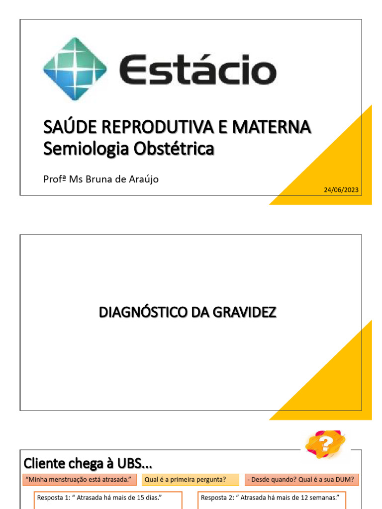 Atraso Menstrual e Diagnóstico de Gravidez | PDF | Hormônio ...