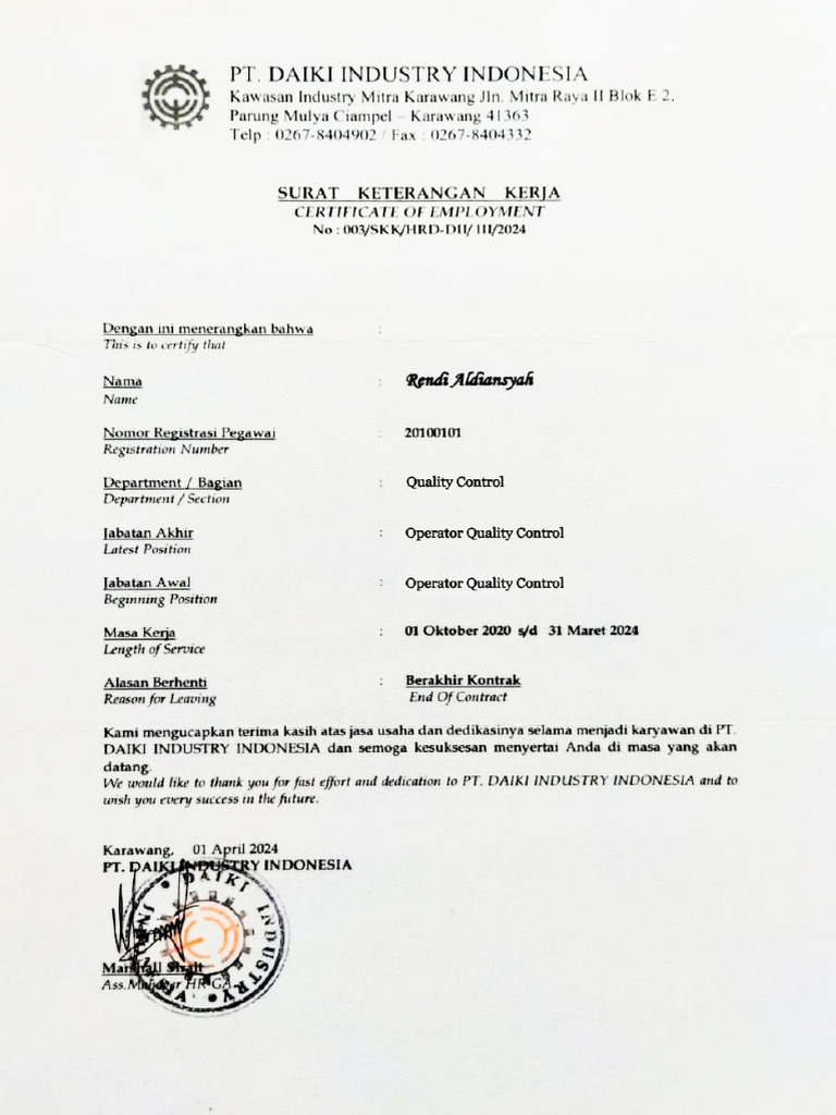 Paklaring | PDF