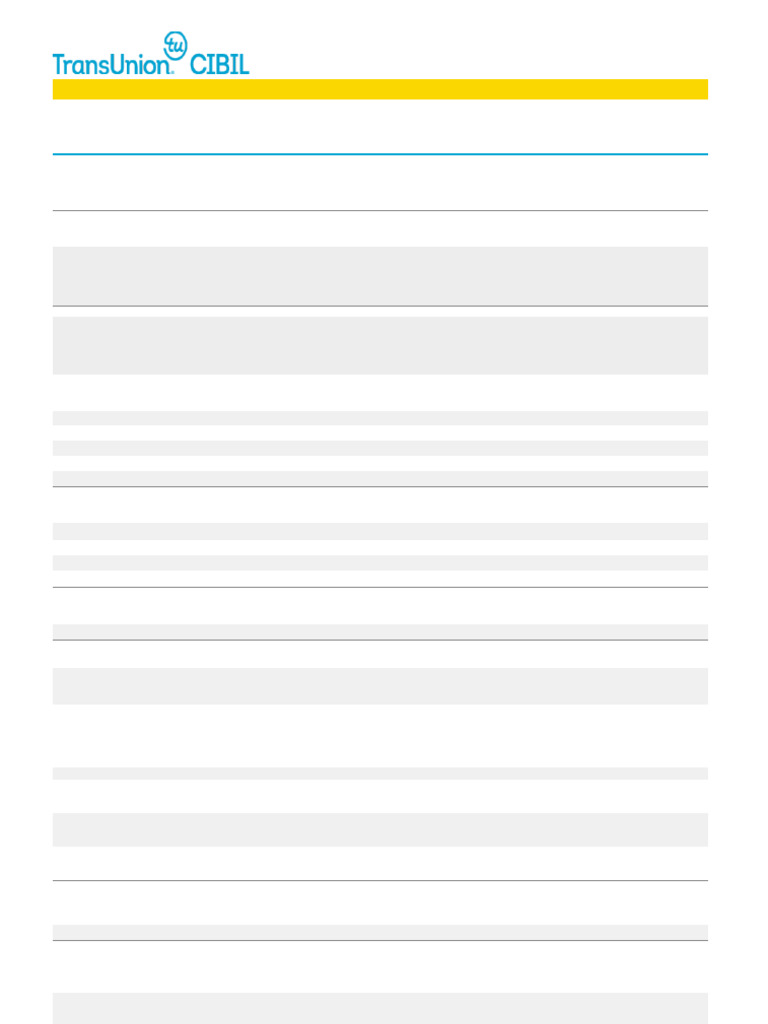 Cibil Report 869719 | PDF | Loans | Interest