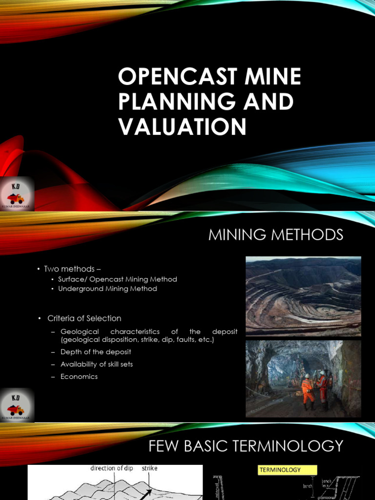 Opencast Mine Planning & Valuation Guide | PDF | Coal Mining | Mining