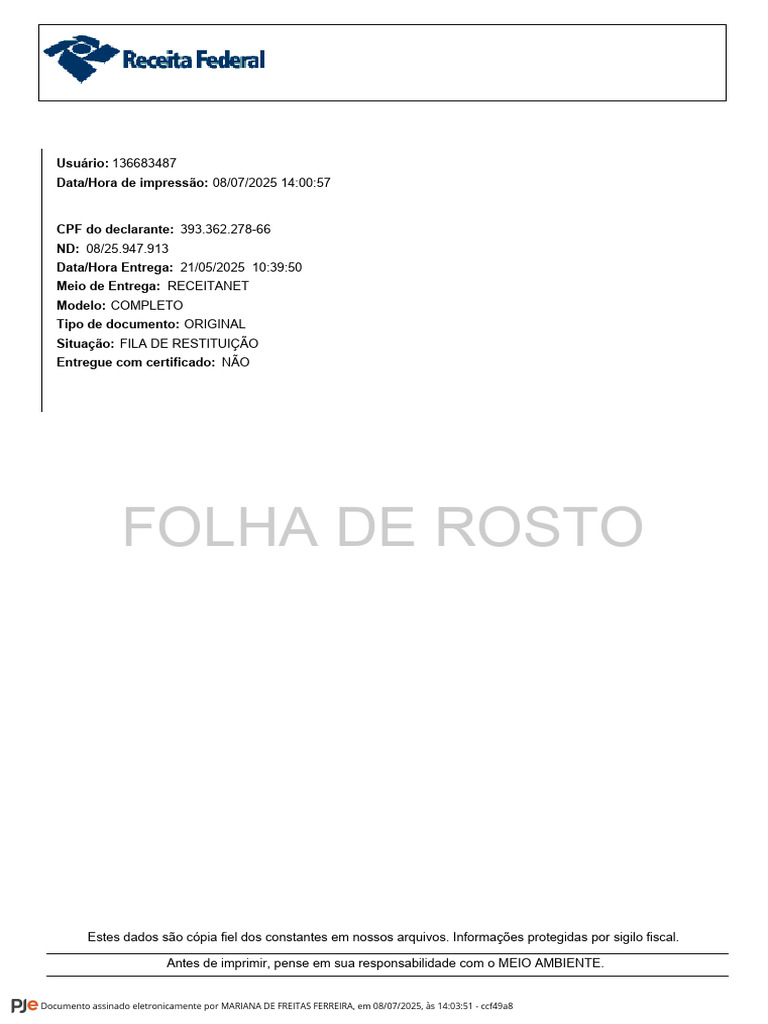 Declaração de Imposto de Renda 2025 | PDF | Imposto de Renda | Impostos
