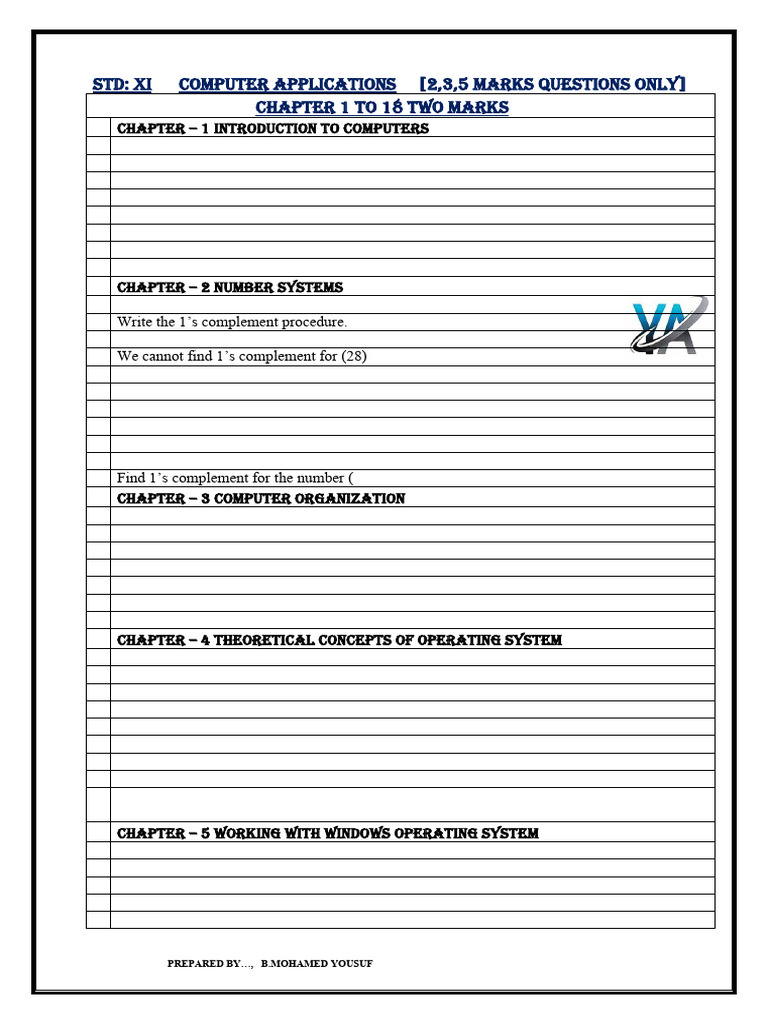 XI Computer Applications Overview | PDF | Html | Operating System