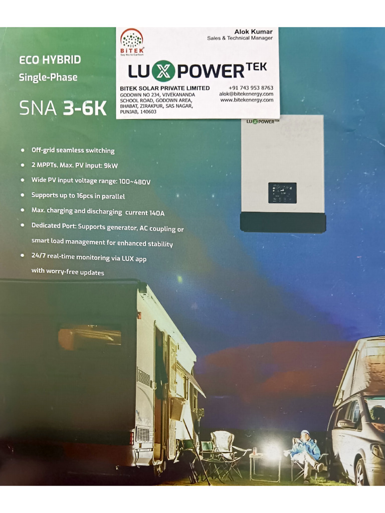 Lux Power (BITEK) Hybrid Inverter | PDF