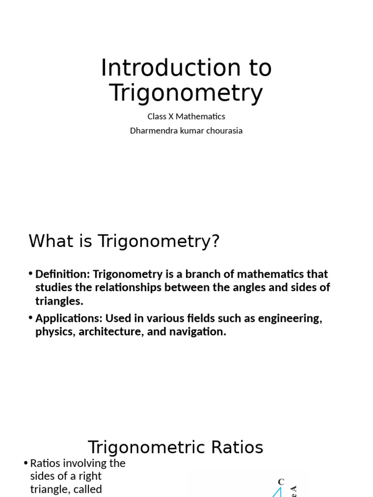 Introduction To Trigonometry | PDF