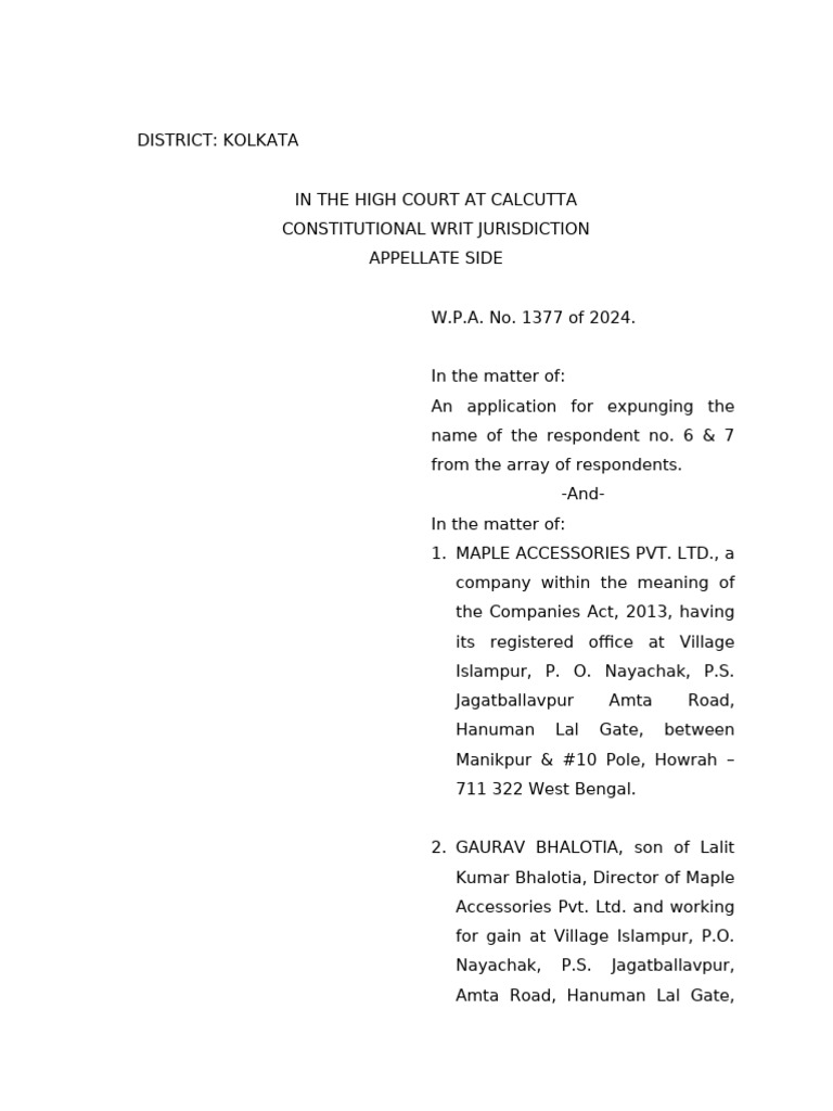 Expunging Application | PDF | Affidavit