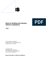 ABS 1997 Rules For Building and Classing Offshore Installations