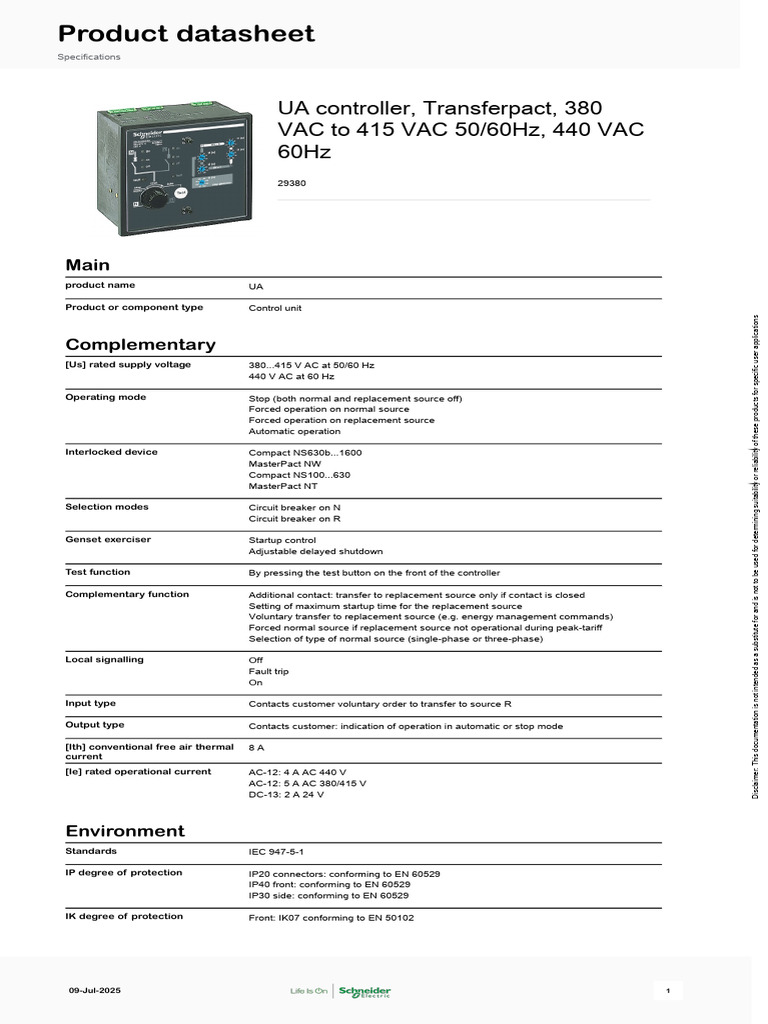 UA Controller Manual Overview | PDF | Alternating Current | Electrical ...
