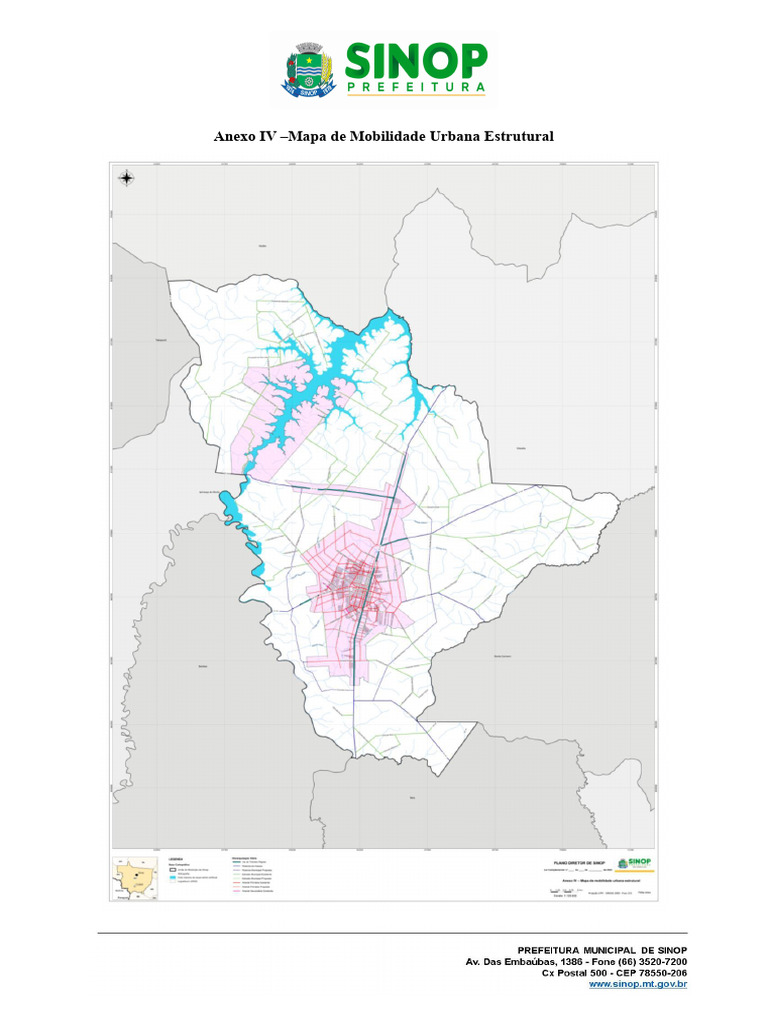 Anexo Lei Complementar 218 2024 Sinop MT 5 Anexo IV Mapa de Mobilidade ...