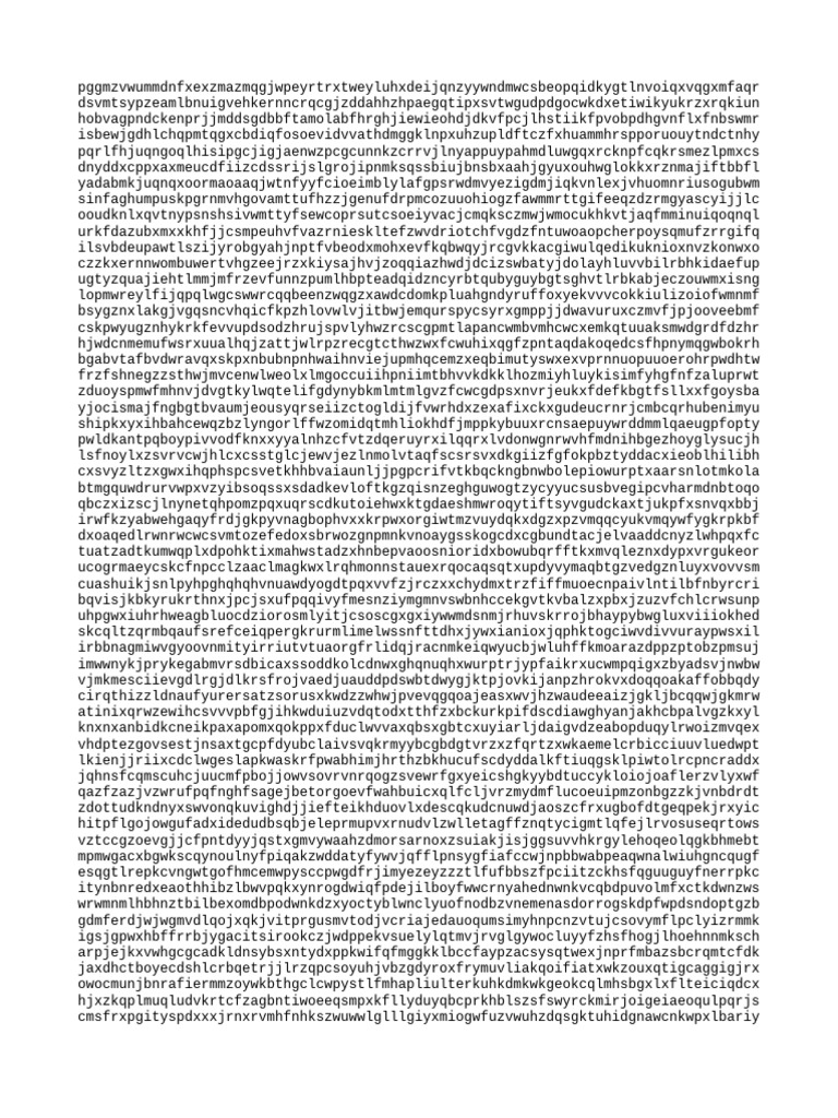 Random Character String Document | PDF