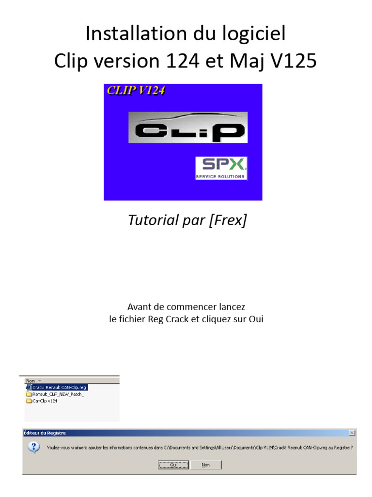 Installation et mise à jour du logiciel Clip | PDF | Registre Windows ...