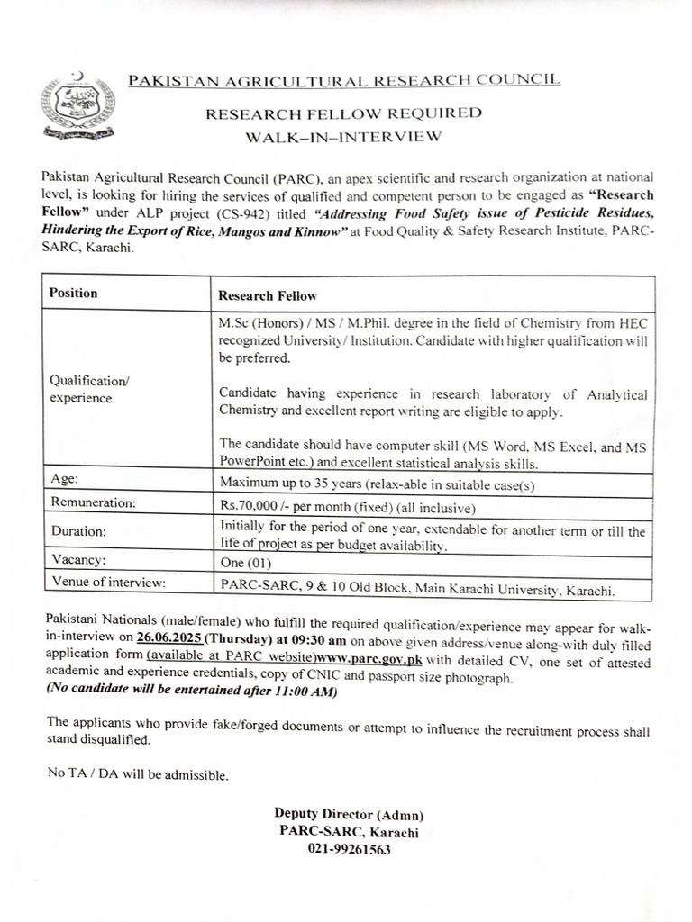 Walk in Interview SARC 17.6.2025-2 | PDF