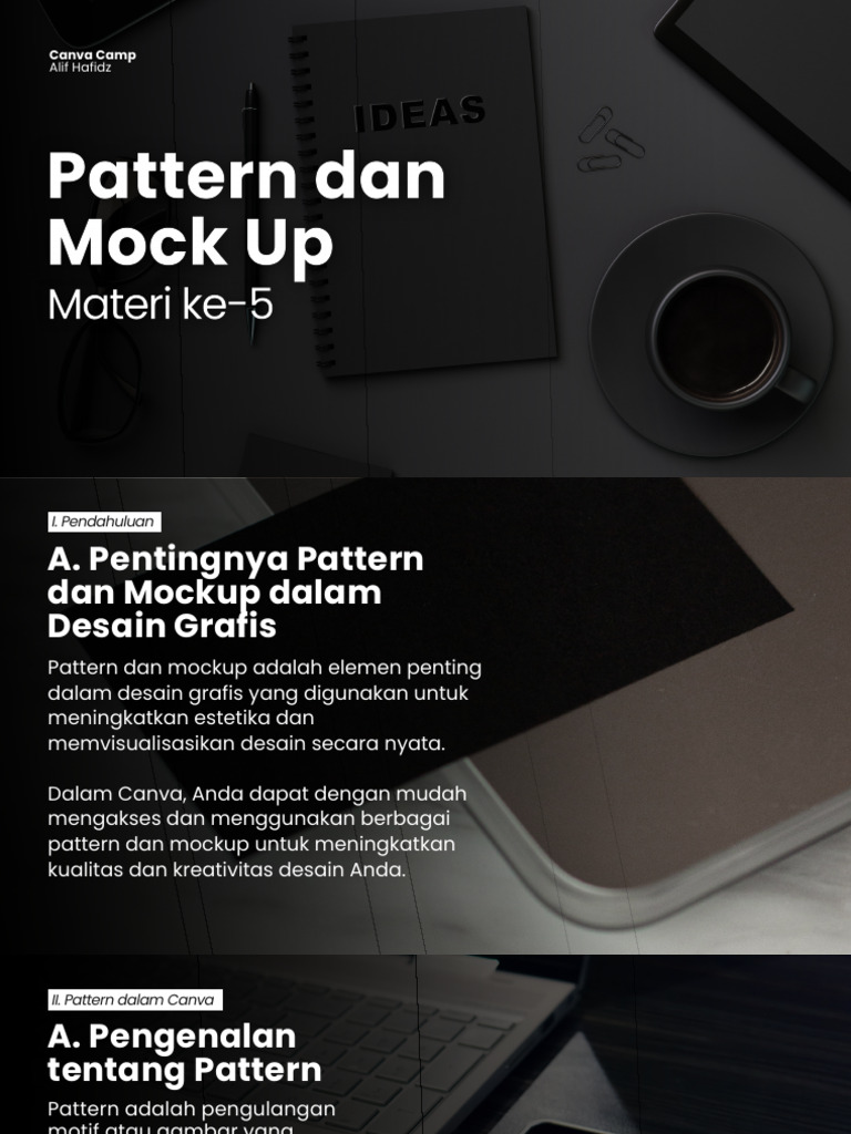 Mockup dan Pattern di Canva | PDF